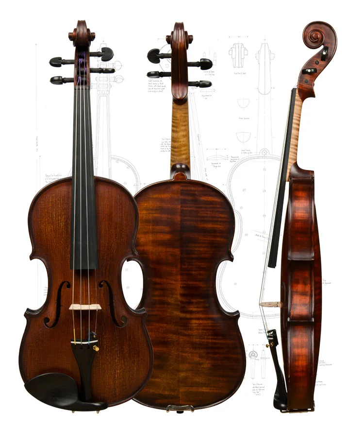 Best Handmade Violin EU4000B in Solid Wood Performance Grade With Gift String Bow
