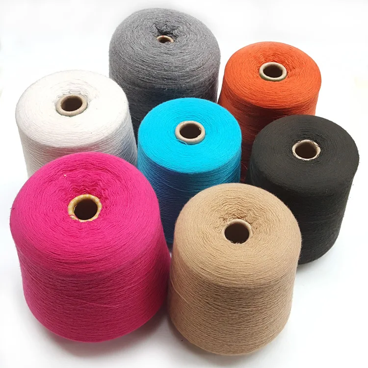 Factory Wholesale High Quality Acrylic Cotton Yarn Acrylic Blend Color Yarn Knitted For Weaving