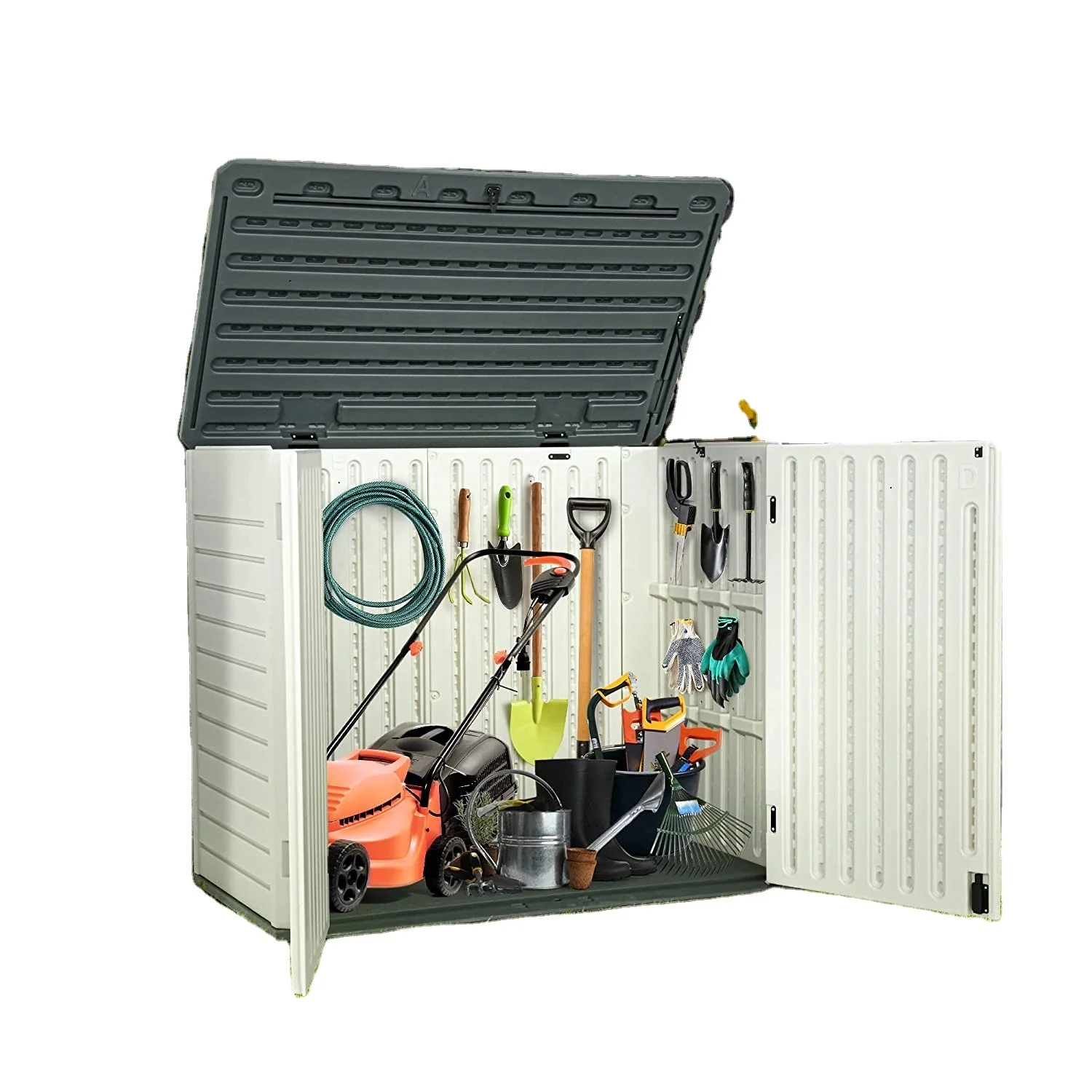Patio Store 4.2 x 2.4 ft. Resin Outdoor Storage Shed  Perfect for Trash Cans, Yard Tools, and Pool Toys