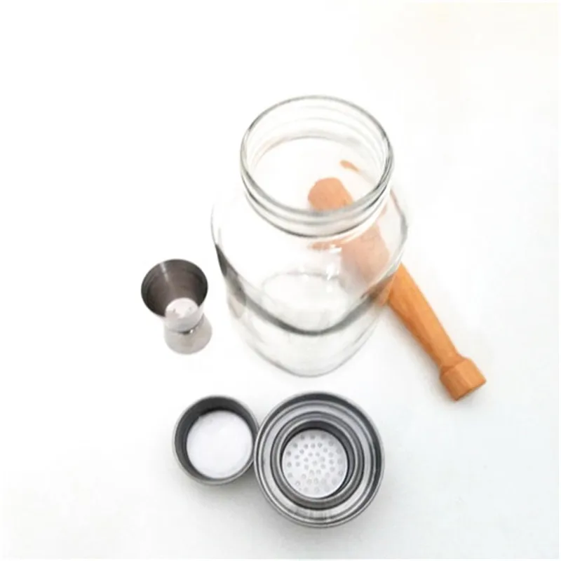 Professional Factory clear Glass Shaker Cocktail With Best