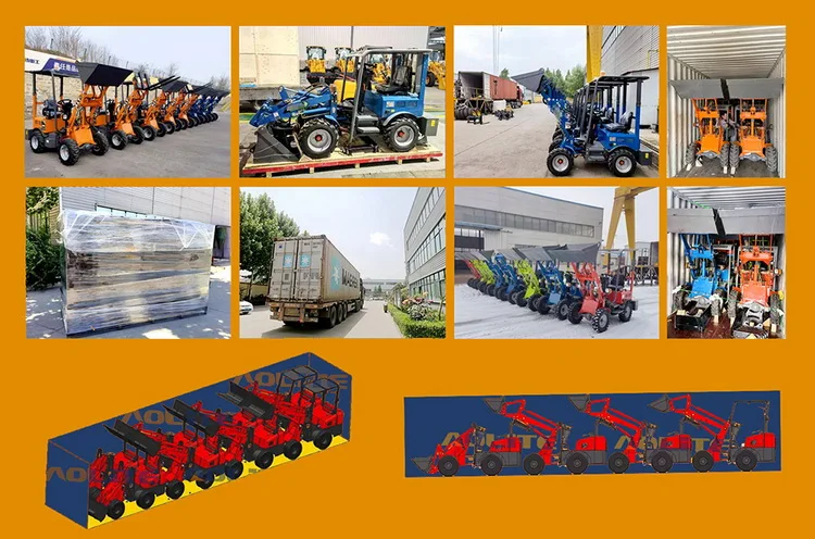 AOLITE CE Construction Engineering China factory 400KG Mini Electric Wheel Loader electric loader mini small front end loader