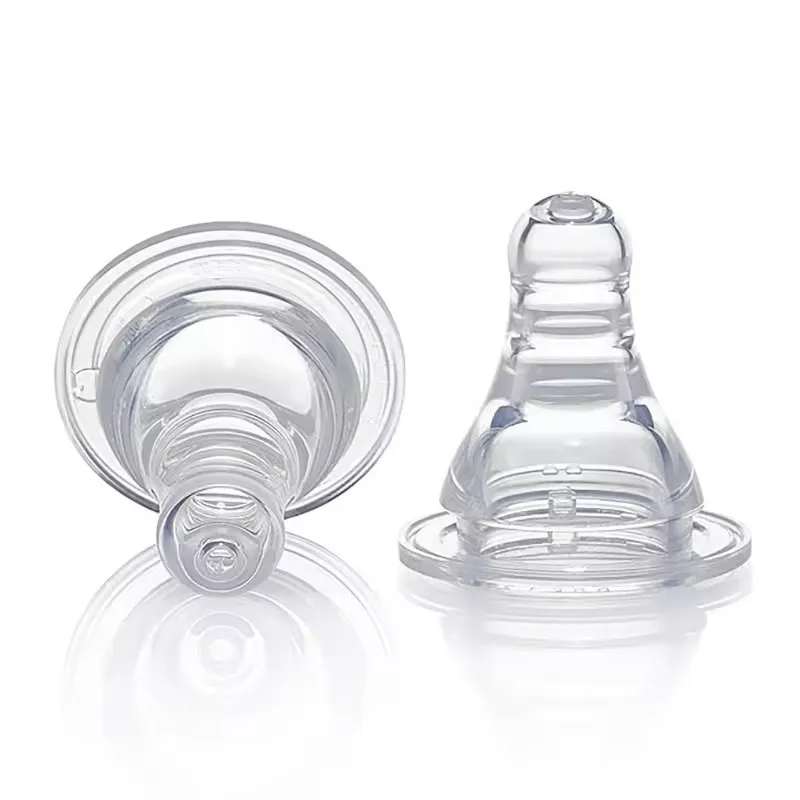BPA Free Silicone Standard Caliber Neck Teat Soft Silicon Baby Bottle Nipple Liquid Silicone Baby Feeding Soother Pacifier 37MM