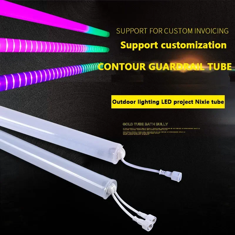 Jpungsun Waterproof IP65 Outdoor Fluorescent Tube Lamp Building led Linear Tube Light Digital RGB Tube Light