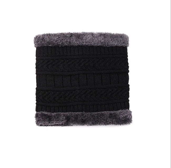 Winter Thermal Plush Hat Scarf Cap Women Thick Warm Beanies Cycling Caps Two-piece Suit Unisex hats