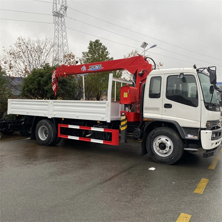 Factory price with mounted cranes 8 ton dump truck cargo truck 10tons straight mounted crane truck for ISUZU