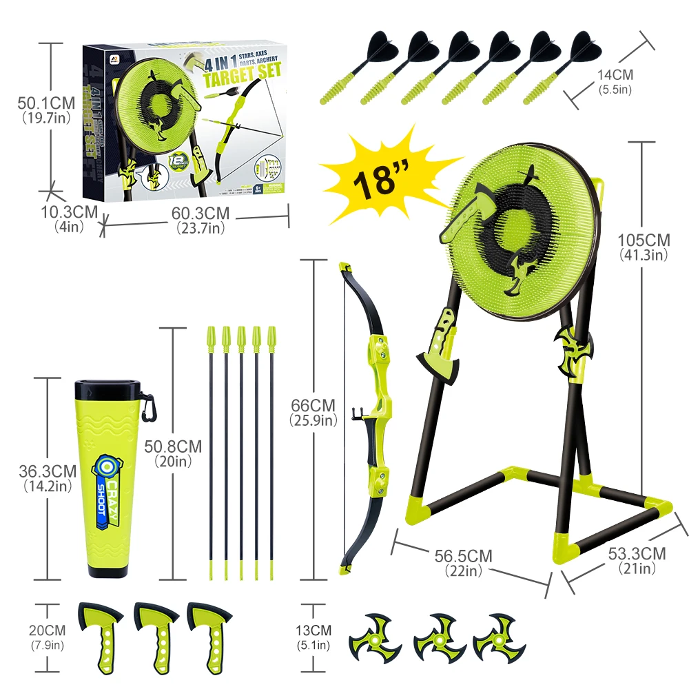 18 Inch Axe Throwing Target Game Set professional lawn dart game custom dartboard tripod dart board stand game surrounds