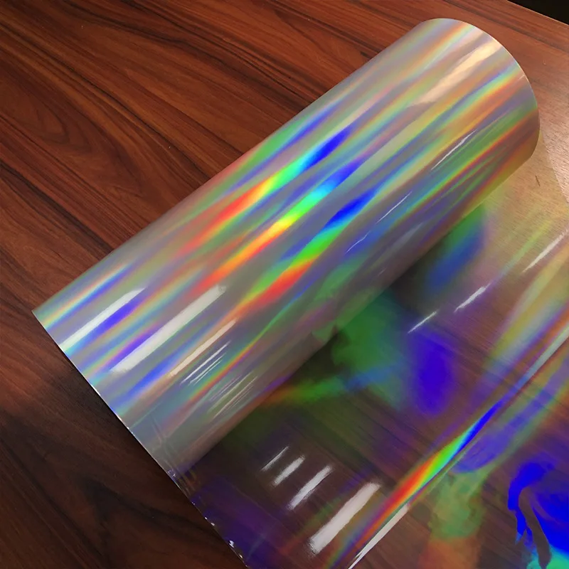 Factory Price  3 inch transparent rainbow holographic thermal lamination film hologram wet lamination film