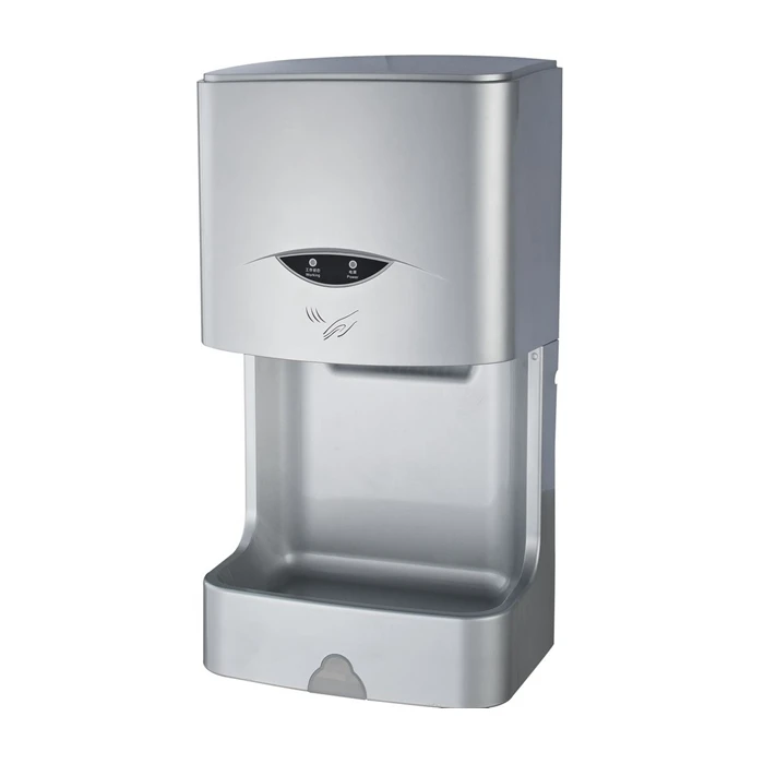 Настенная автоматическая электронная сушилка для рук из АБС-пластика серебристого цвета мощностью 1100 Вт ванной