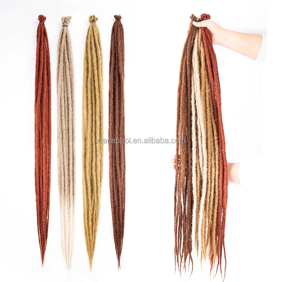 High Temperature Fiber Dreadlocks Extension 36inch Handmade Synthetic Crochet Dreads Hair Loc