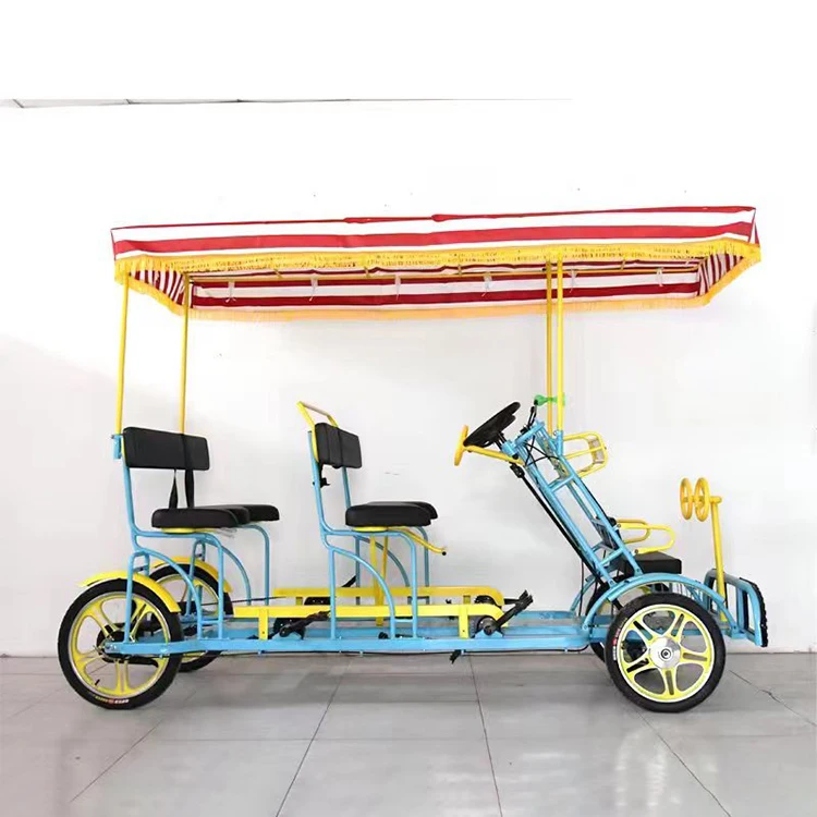 2024 новый стиль велосипед surrey bike/ручной тормоз bike/Четырехместный тандемный