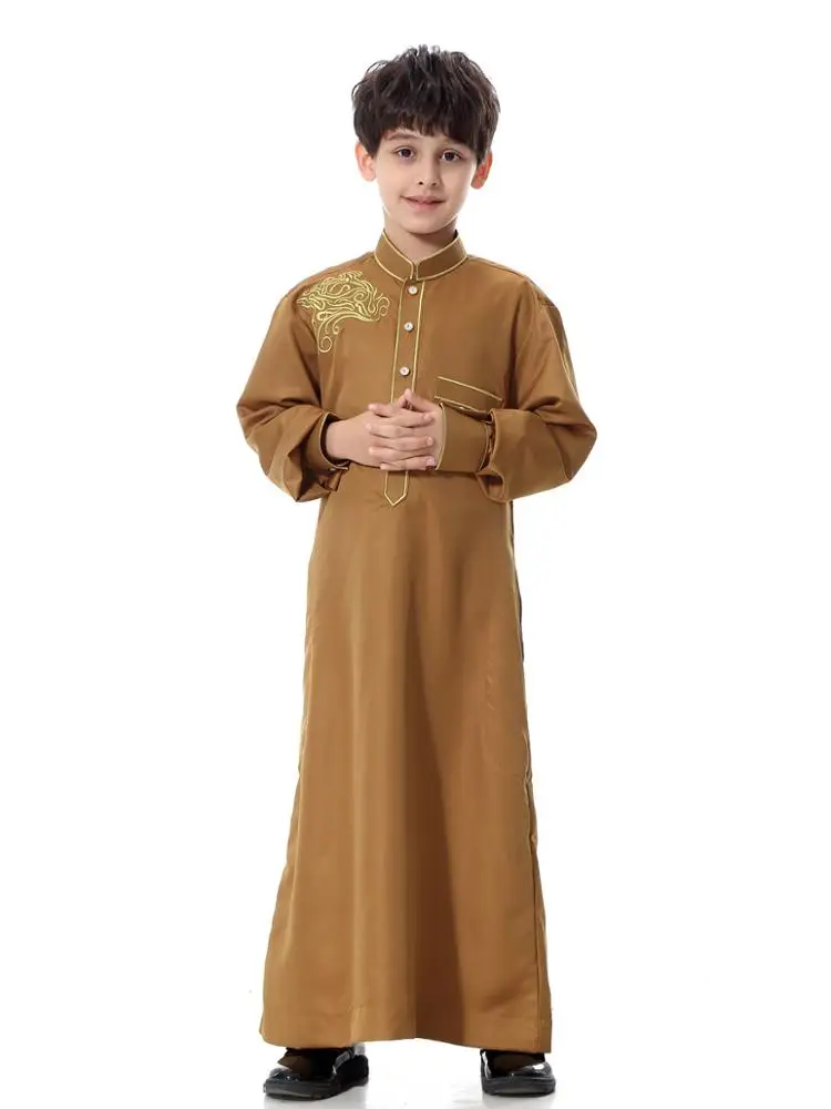 MXCHAN Robes for Muslim Arab middle eastern teenage boys arab thobe abaya kids islamic clothing