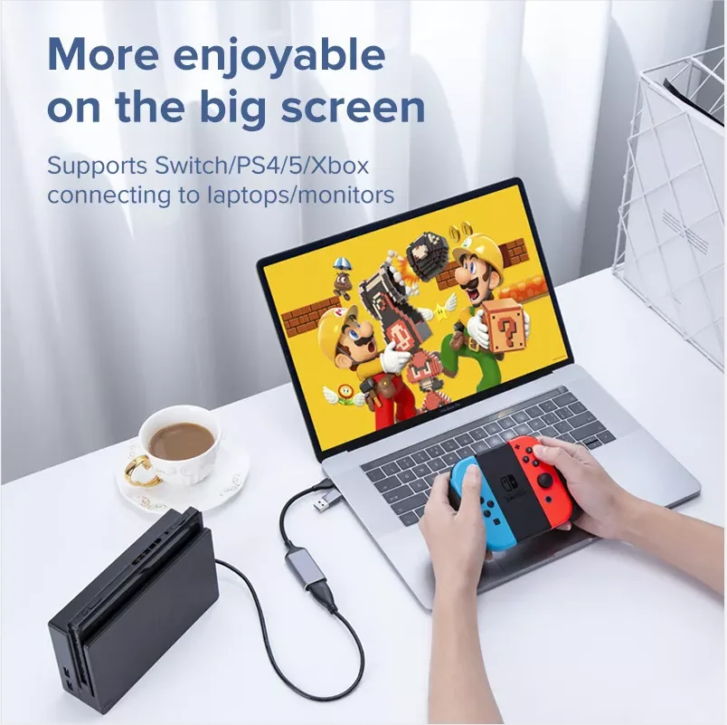 Mindpure 2 In 1 Type C USB C 3.0 To HDMI HD Audio Video Capture Card 4K For HDTV Live Broadcasting