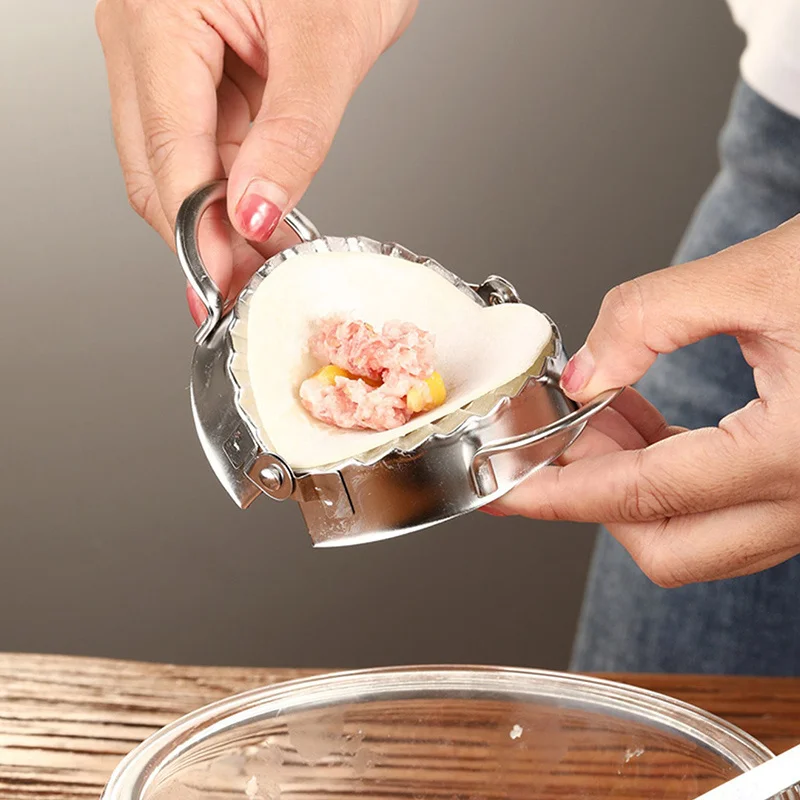 Stainless Steel Kitchen Accessories Food Grade Stainless Steel Dumpling Mould Maker Skin Pick Stuffing Spoon Kitchen Tool Set