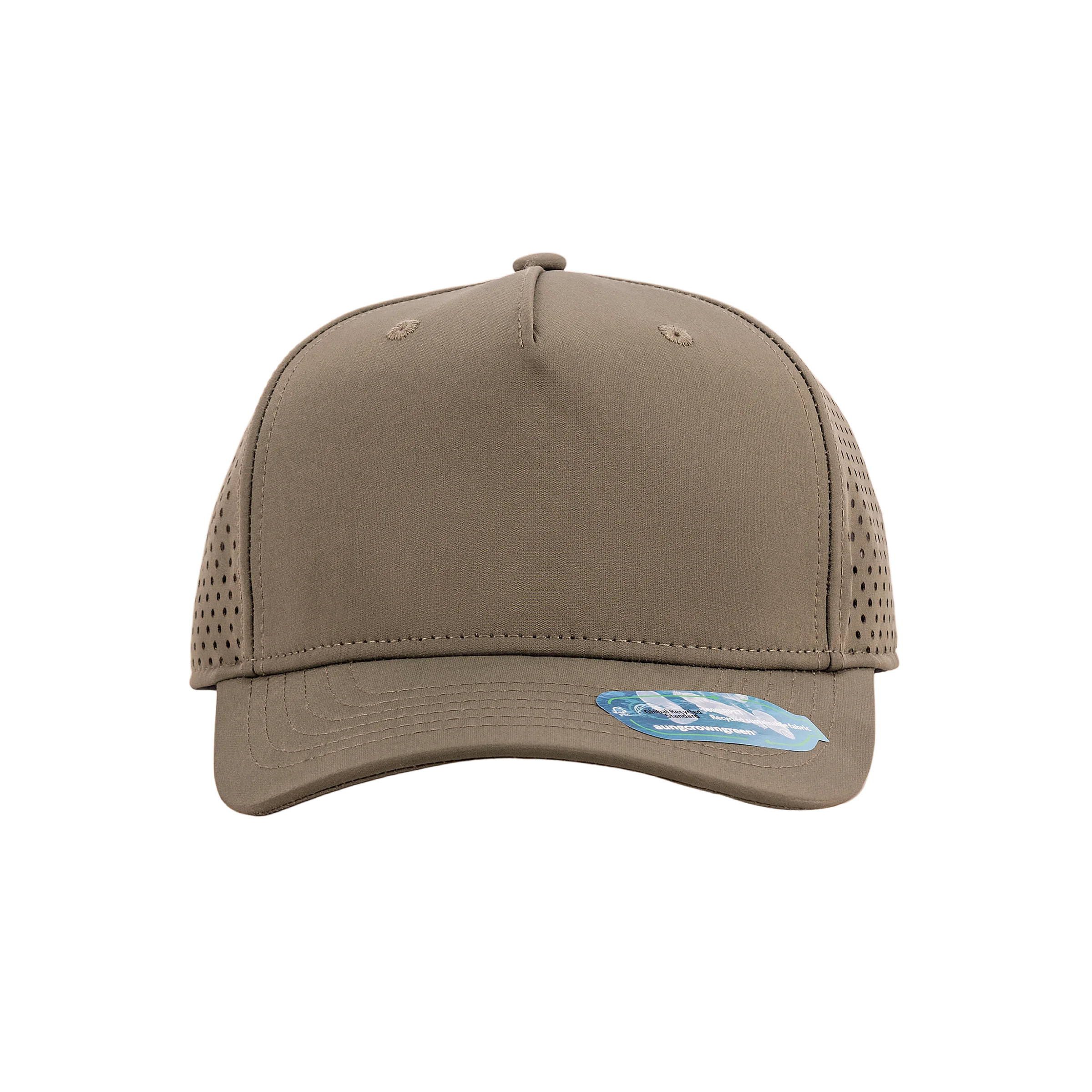 Custom 5 Panel Embroidery Logo Eco-friendly Renewable Polyester Quick Dry Laser Cut Hole Perforated Baseball Cap