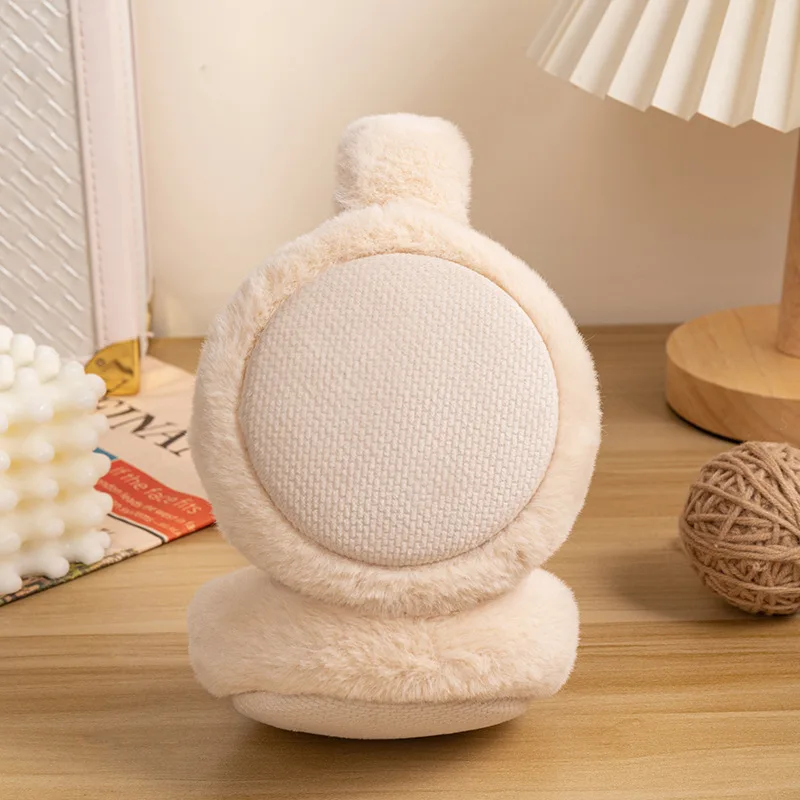 Soft Comfortable Headband Pink For Adult With Fluffy Winter Warm Multi-color Knitted Earmuffs Music Wired Headphones