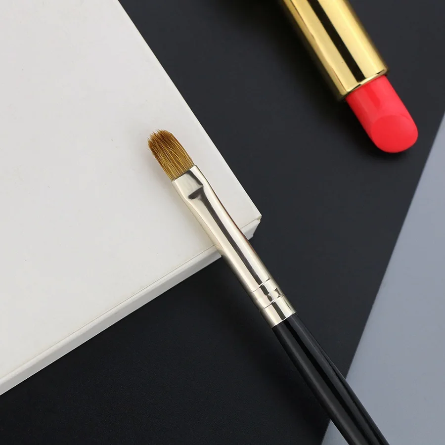 Набор косметических кистей премиум-класса BEILI, коричневые натуральные волосы ласки для макияжа, частная марка, кисти для губ, кисти для макияжа с индивидуальным логотипом