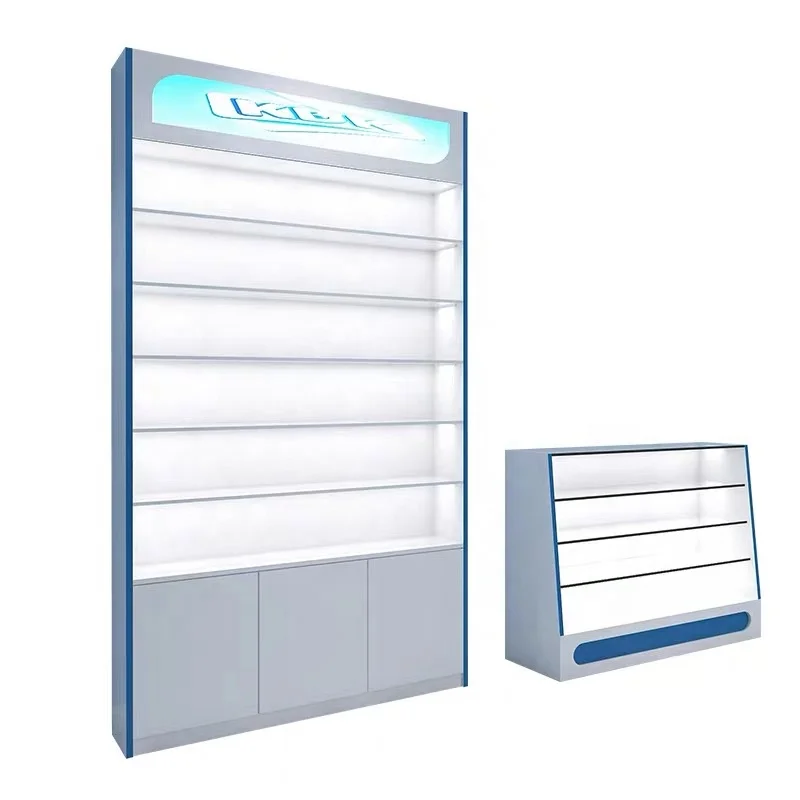 Retail pharmacy store furniture display showcase