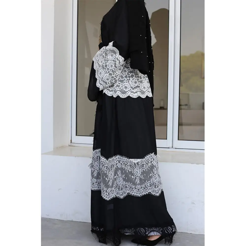 Latest styles wholesale muslim dresses black long sleeves turkish clothes online robe musulmane abaya