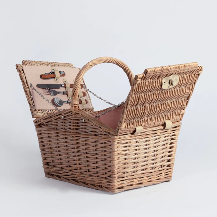 New Design Large  Nature willow wicker storage picnic baskets With Handles
