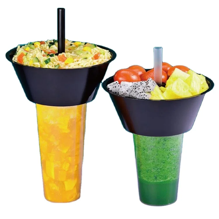 Disposable Plastic Packaging Cup Beverage Fried Chicken Snack Tray Walking Hot Pot Cup Thickened Tray