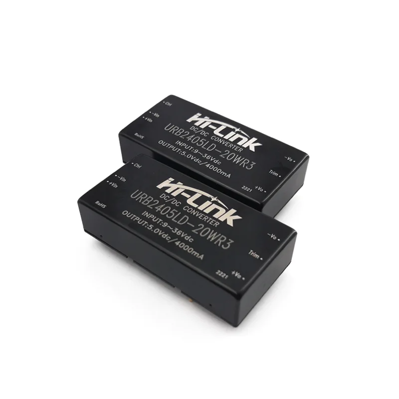 Hi-Link Official URB2405LD-20WR3 DCDC Power Supply Module 20W 24V(9-36V) to 12V 1666mA Output Isolated Step-Down Converter