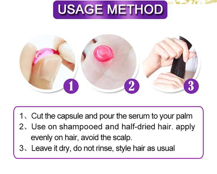 OEM Best vitamins E for hair regrowth Private label hair serum capsule Moisturizing Hair Care