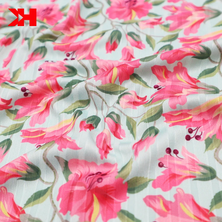 Kahn Professional digital print custom 97 polyester 3 spandex material fabric