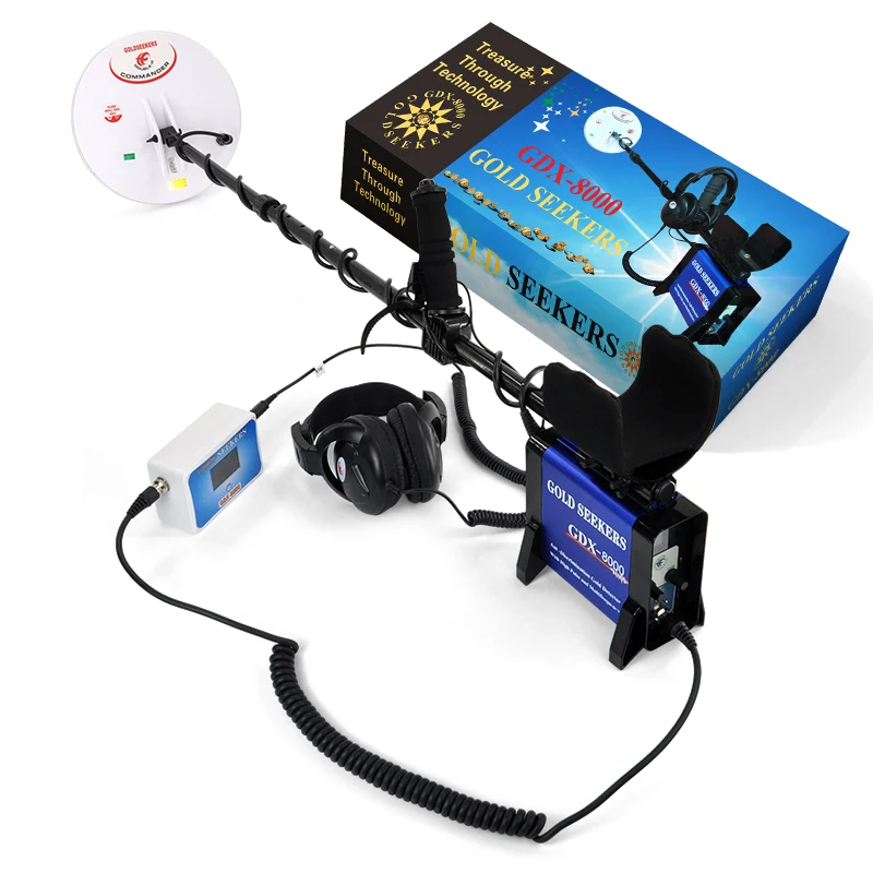 Прямая продажа с завода, профессиональный Высокочувствительный импульсный индукционный металлоискатель GDX8000 для охоты за сокровищами, золотой металлодетектор
