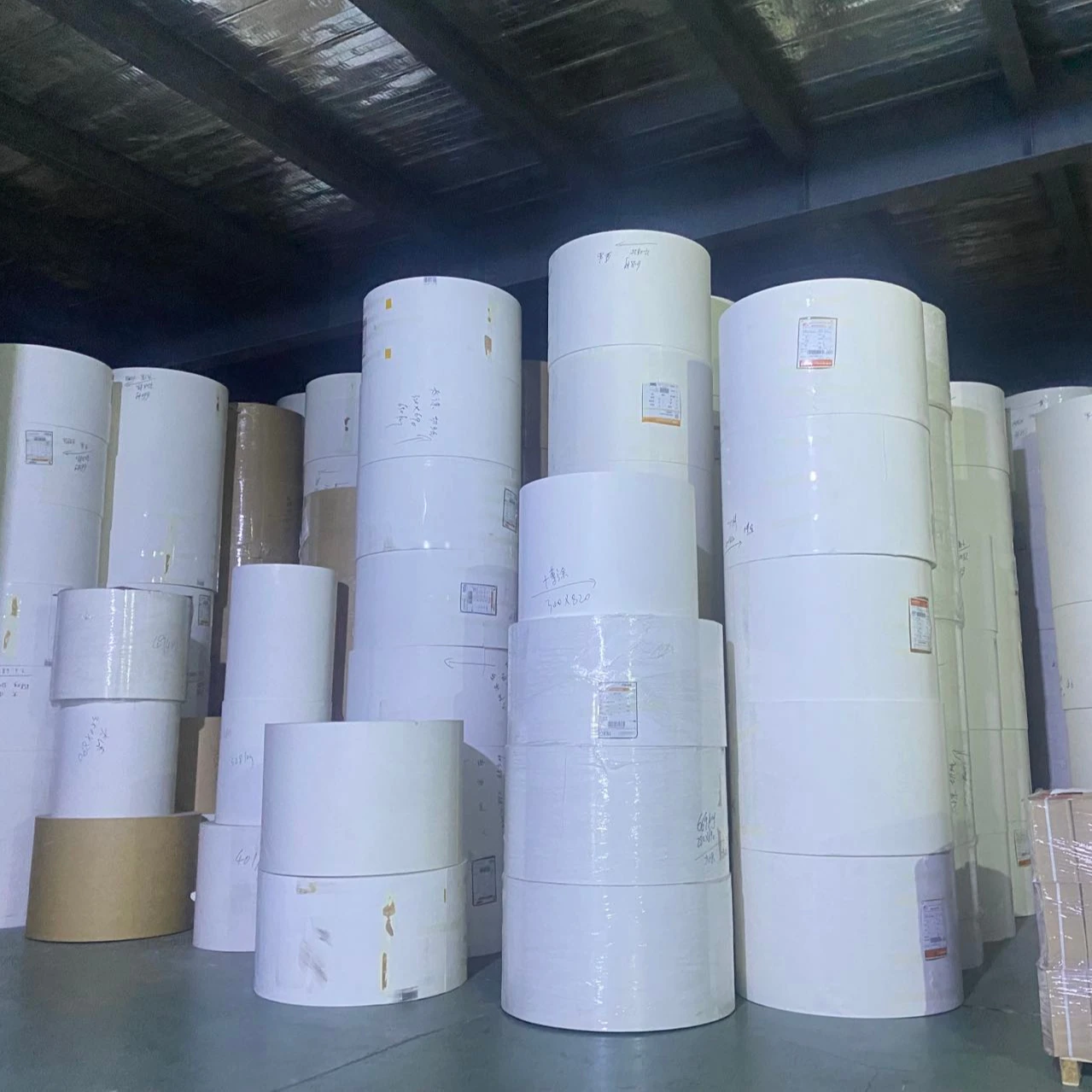 Wholesale Custom Raw Material Single Double Wall PE Coated Kraft Paper Roll for Coffee Paper Cup