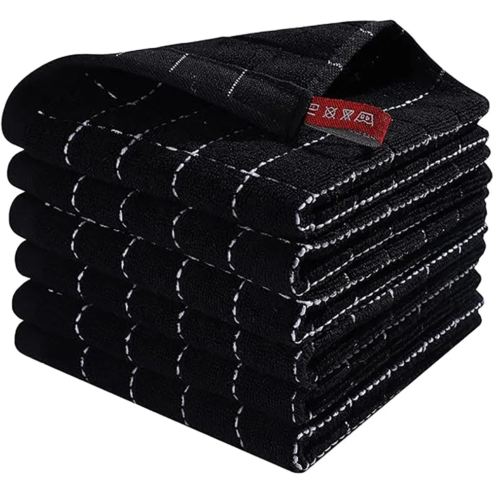 100% Cotton Terry Kitchen Towel Washing Dishes Super Absorbent Towel