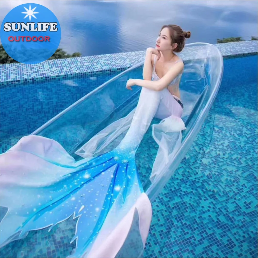 glass kayaks canoe Hull for Hotel Pool photography  tool in Hotel