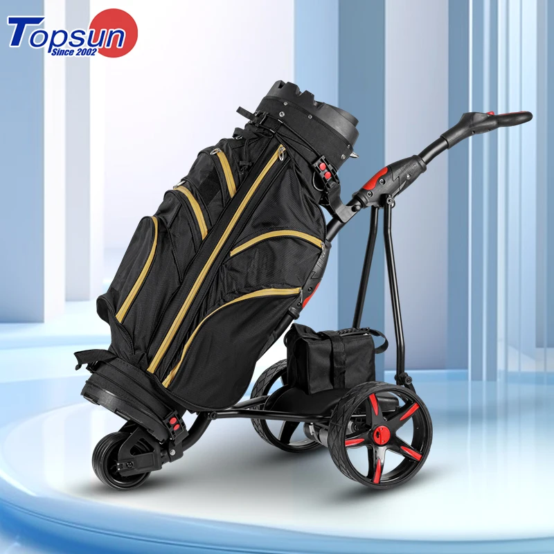 2024 Golf Trolley Flat-fold golf trolley 3 Wheel golf trolley for sale