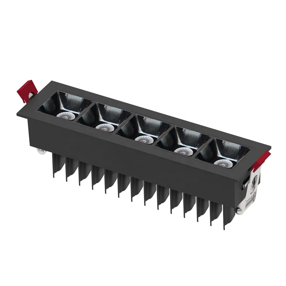 3W 2*3W 3*3W 5*3W 10*3W 15*3W 45W Anti-glare Wall Washer Grille Spot Lamp COB Square Recessed Linear Down Lights