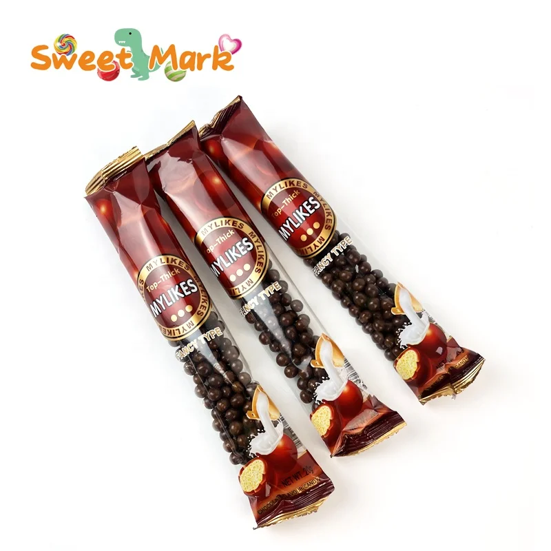 Delicious puffed food crispy chocolate biscuits kid leisure snacks