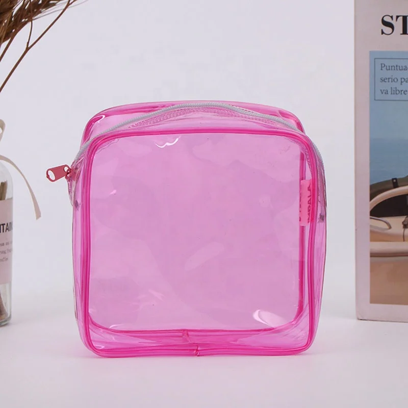 Оптовая продажа прозрачные сумки для хранения из ПВХ на молнии модные водонепроницаемые маленькие и большие игрушек с леопардовым узором