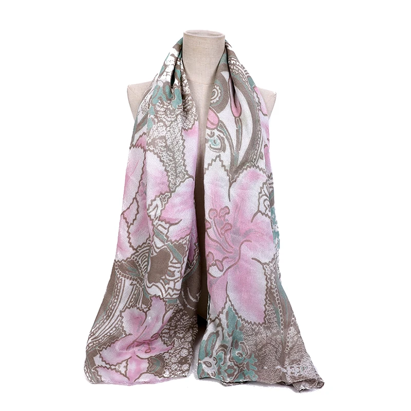 Новый товар, Женская Удлиненная жаккардовая шаль для осени и весны, удлиненный шарф, головной платок, хиджаб