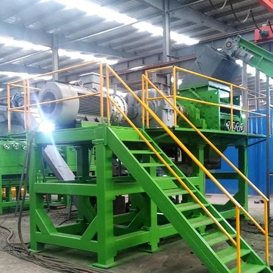 used tire cutting machine tyre crushing equipment rubber production line tyre shredding machine manufacturer