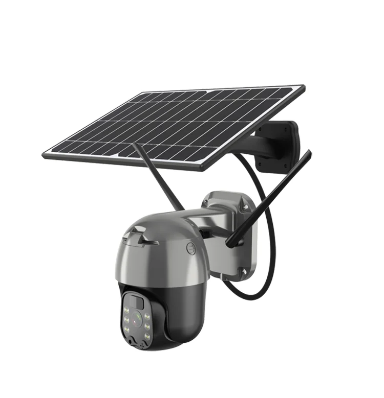 Pir Solar Powered Indoor Outdoor Smart Home Camera Home Surveillance 4G WiFi Wireless Motorized HD Security Alarm Monitoring