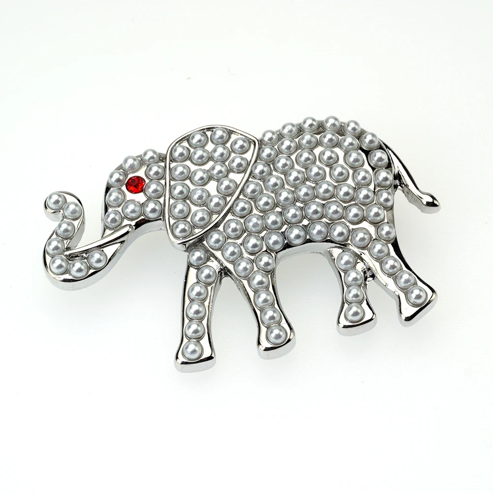 Hot Sale High Quality Fashion Greek Sorority Jewelry Fraternity Delta Brooches Pearl Elephant Brooch Pin