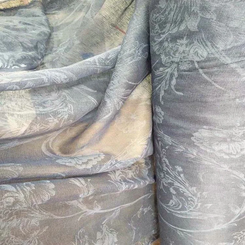 Clothing Print Fonesun-l477 100% Linen Choose from Existing Fabric or Customized Color Plain Organic Digtal Printed Flower Woven