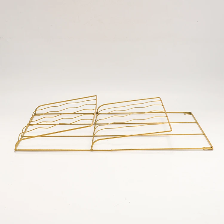 Hot selling wire storage basket portable rack for library books and newspapers