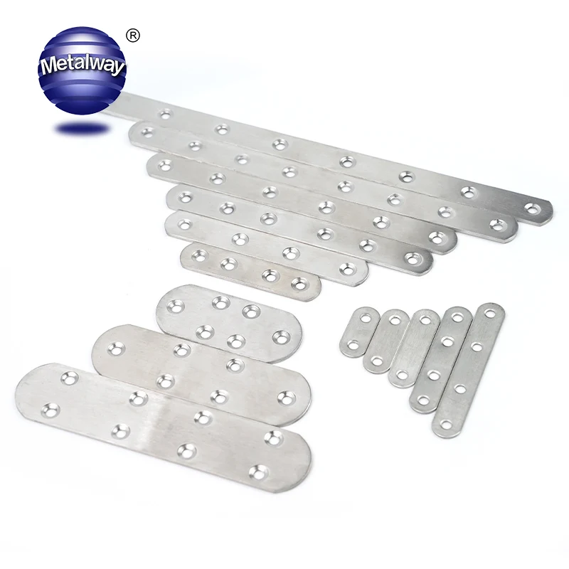 OEM Metal Funiture Hardware Stainless Steel Repair Fixing Corner Brace Flat Mending Plate