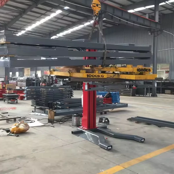 Eco-way Vehicle Equipment Single Post Car Lift Mobile One Lifting System Single Post Lift Car