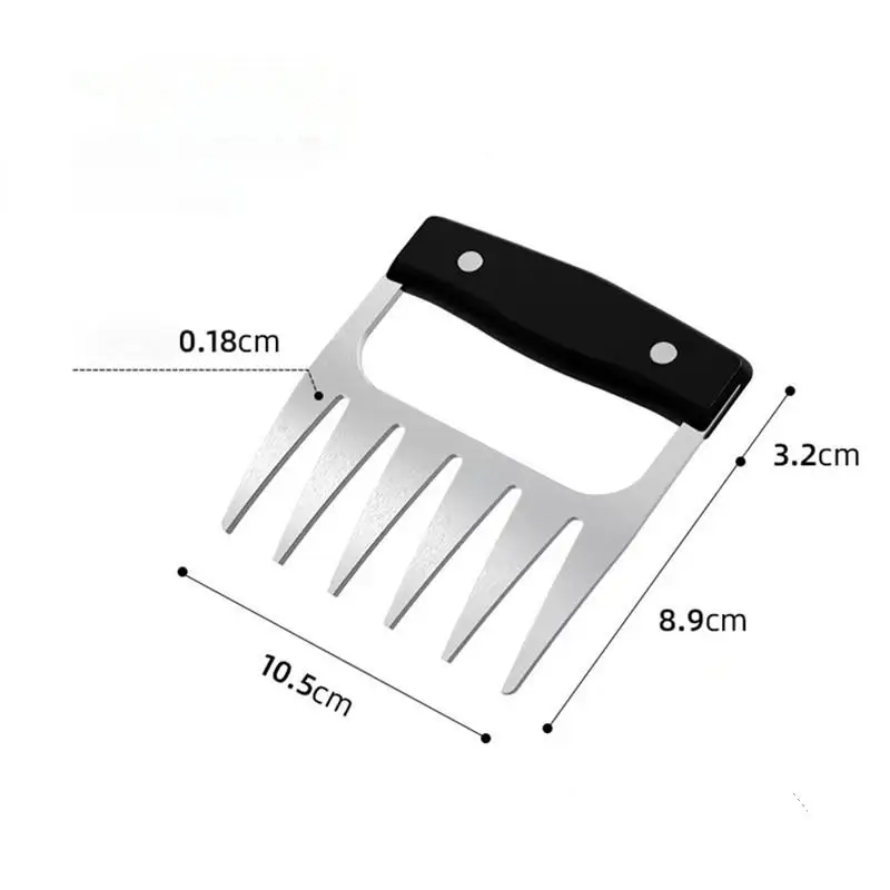 Металлическая Мясорубка с медвежьим когтем вилки для мяса из нержавеющей стали ручкой барбекю измельчитель вытягивания ультра-острые лезвия