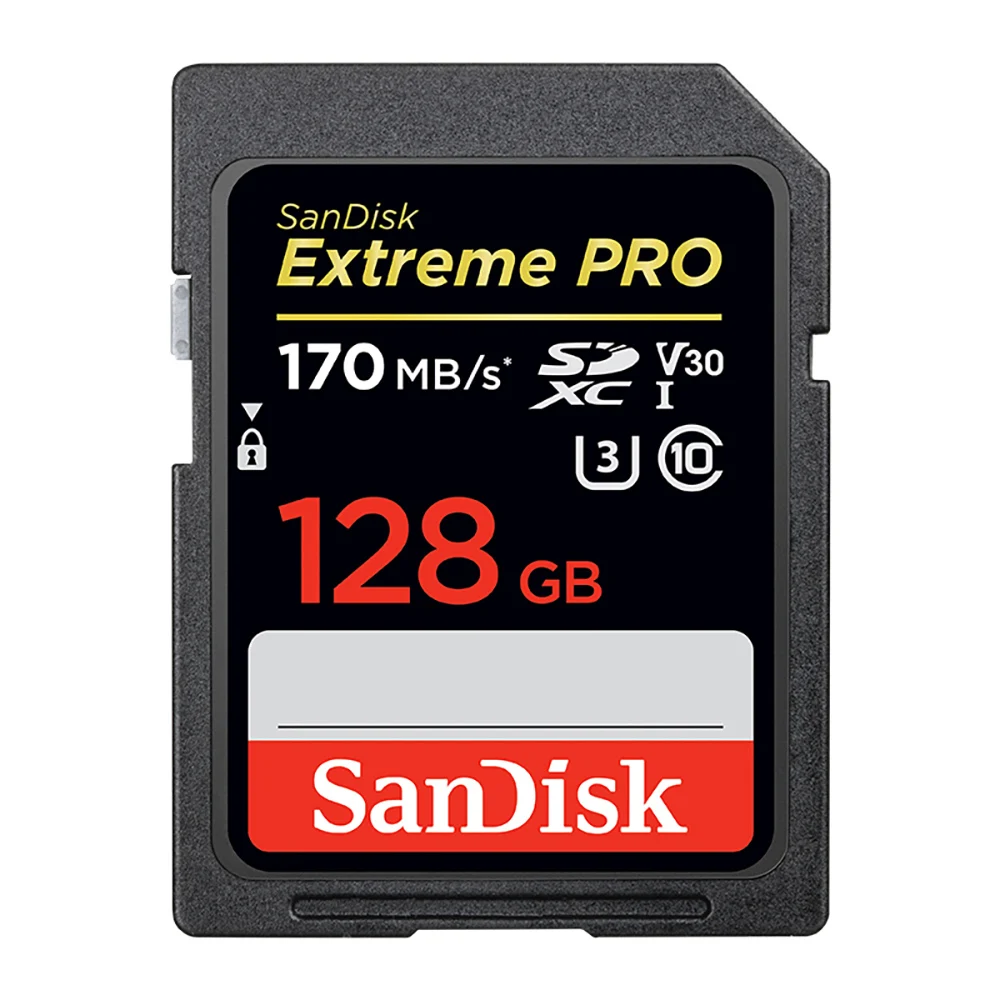 Бесплатная доставка двойной флеш-накопитель Sandisk Extreme Pro 170MB 16 Гб оперативной памяти 32 встроенной 64 ГБ 128 256 SD карты C10 U3 V30 UHS-I слот для карт HD