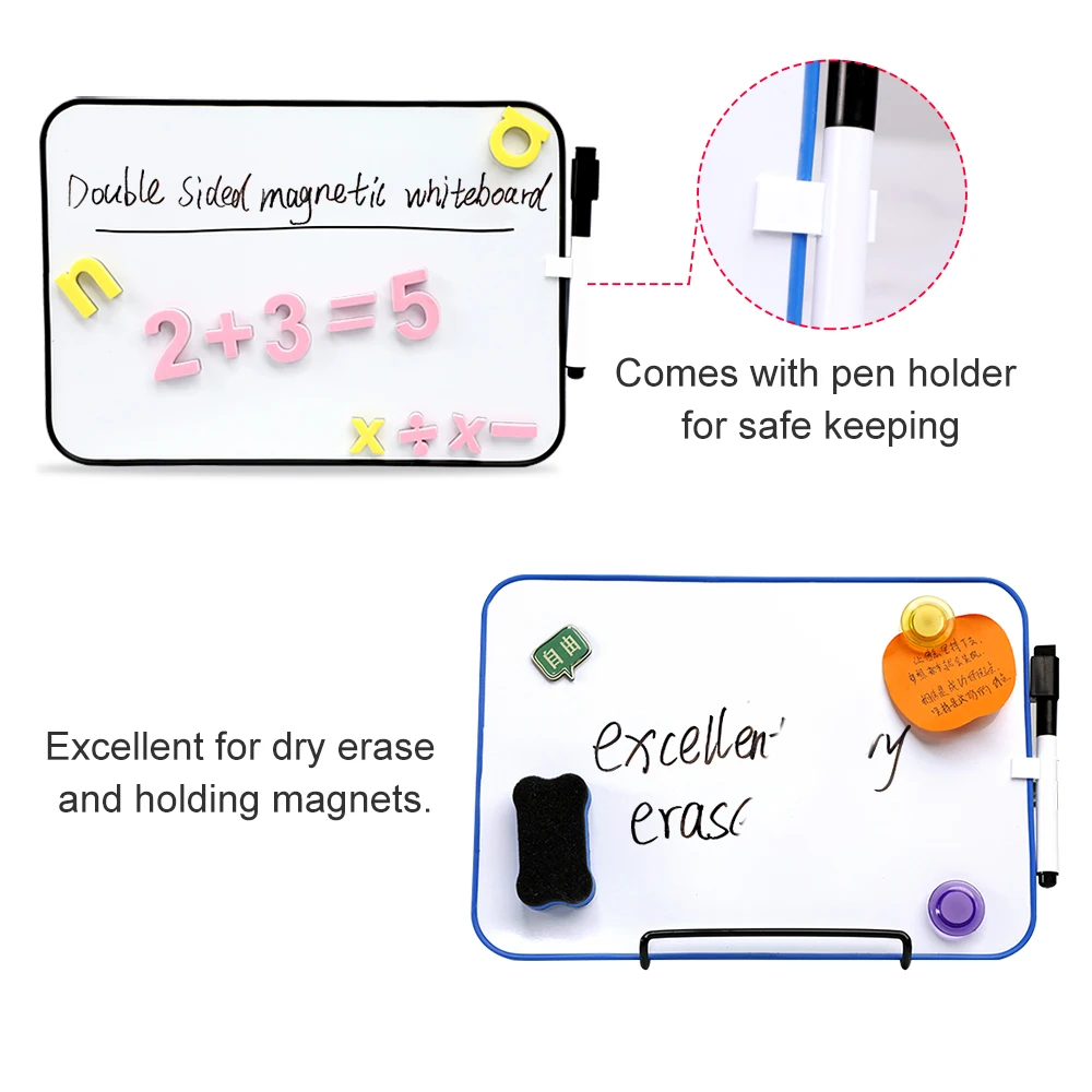 Amazon Hot-selling portable double-sided whiteboard safety multi color dry erase board for children