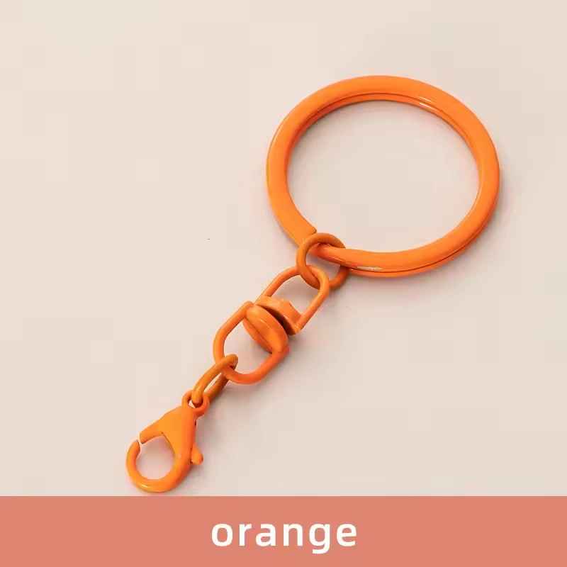 30mm Metal Keyring with Rotating Buckle Lobster DIY Jewelry Making Keychain Connector Key Ring Accessories