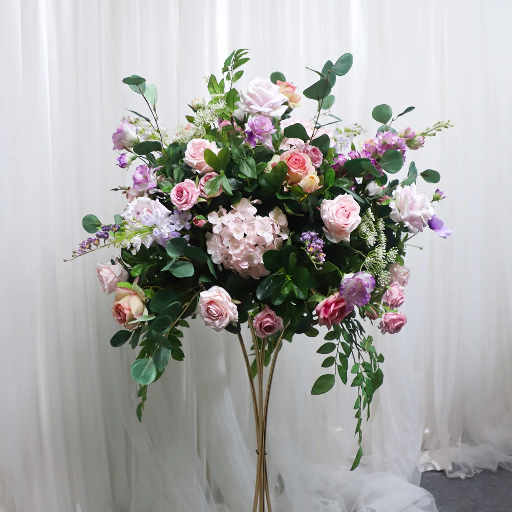Popular Sale Classic White Rose With Greenery Floral Ball Artificial Flower Ball Center Piece