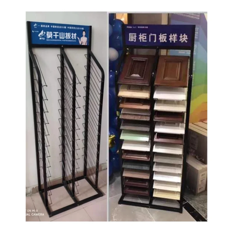 high quality wood ceramics tiles display stand customize granite and marble tile display stand