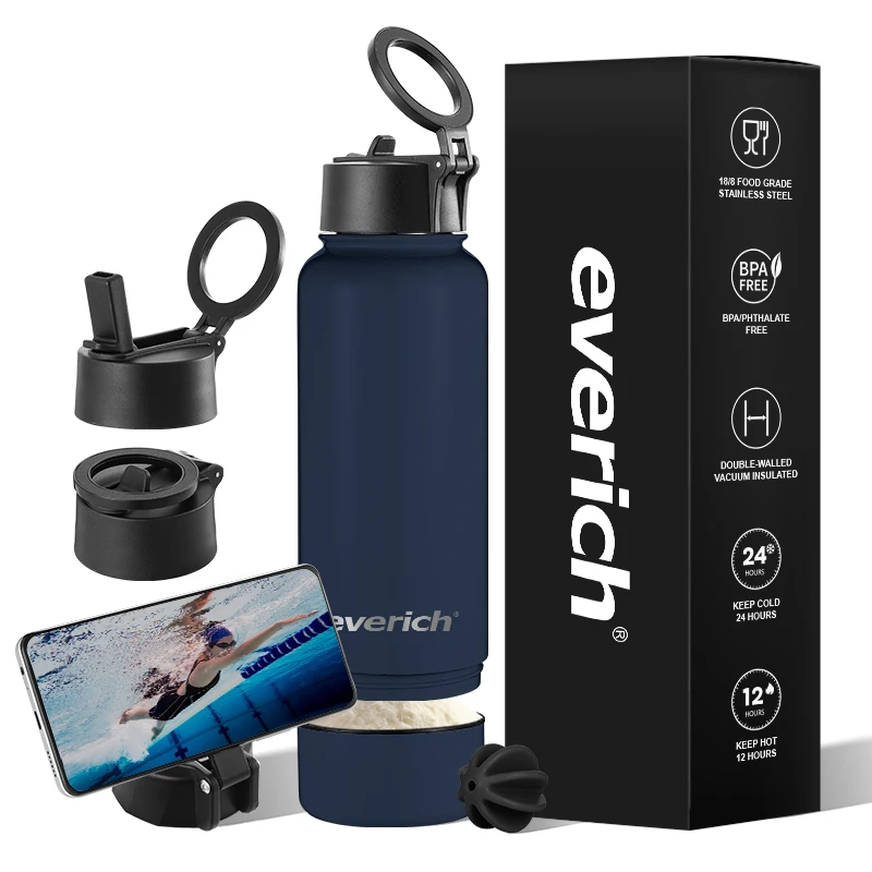 Low price magnetic attraction Lid ODM 100 % Leak-Proof Double Wall water bottle Hiking Water Bottle 32oz 24oz 18oz